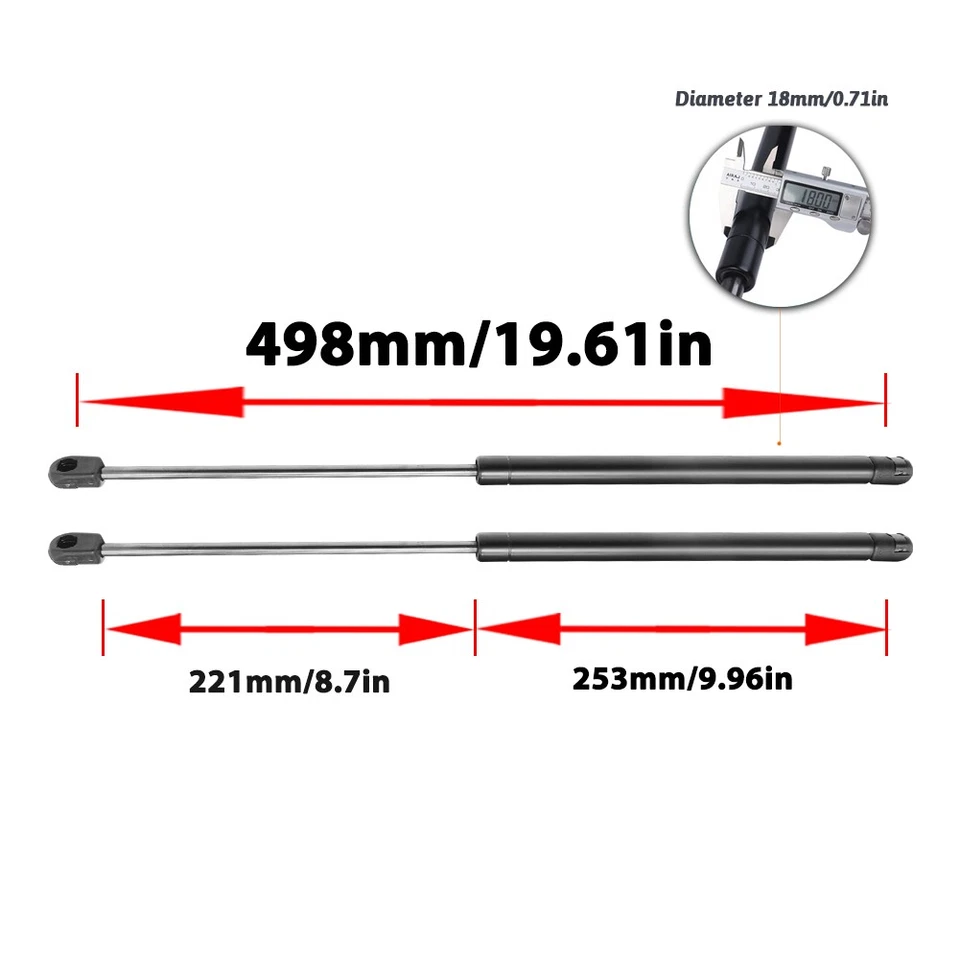 For Volvo XC90 2003-2014 Front Hood Lift Support Gas Spring Struts 2Pcs Foto 3 de 4