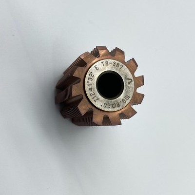 OGASAWARA Gear Hob HSS M0.8 PA20° RH Z12 1°32  1-Start TiAlN OD32×40×10 Uesd