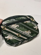Green/White Horse Print Equestrian Bag Zipper...