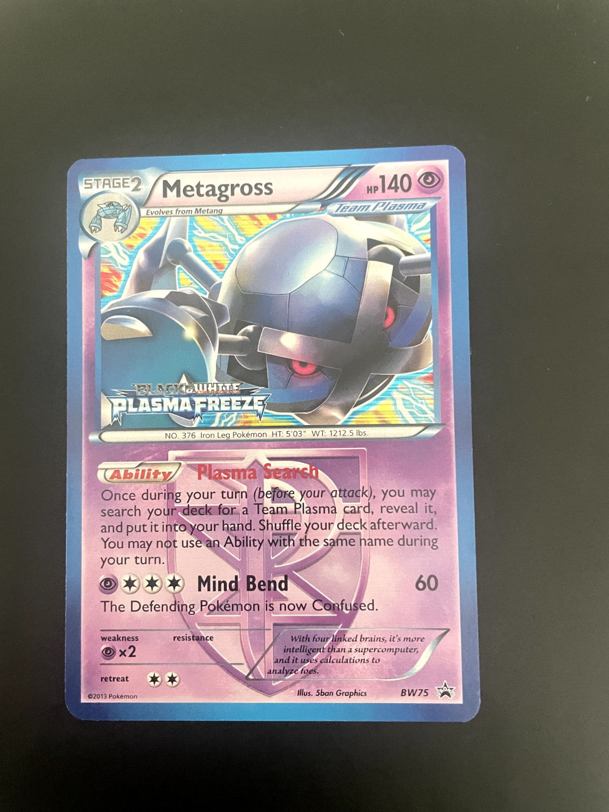 Metagross BW75 Plasma Freeze Prerelease Promo Pokemon Card LP