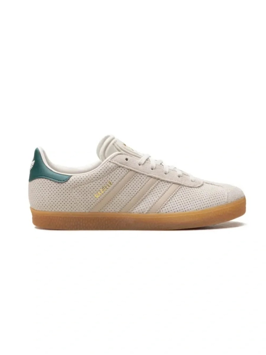 $108 ADIDAS Junior Gazelle "Wonder Beige/Green" Sneakers 6.5 NIB View 3