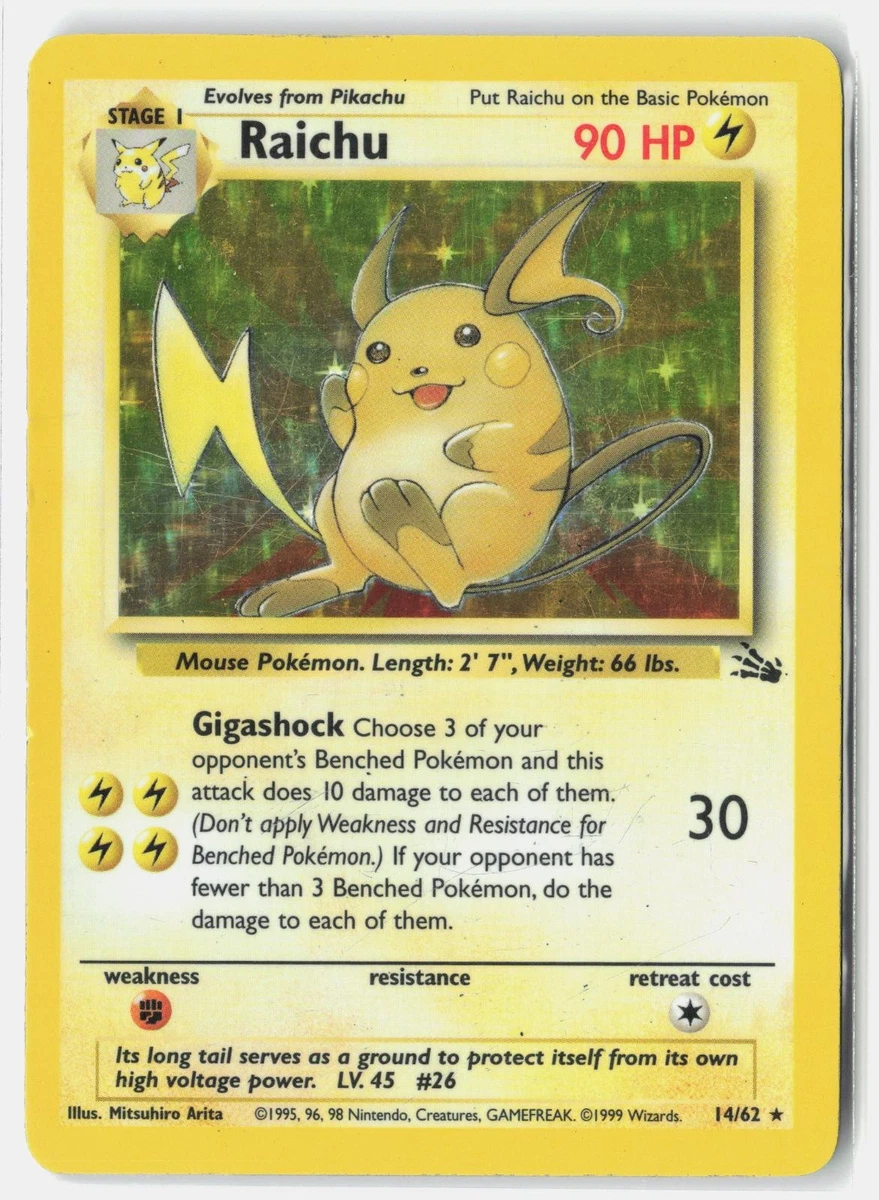 Raichu 英語版 14/62 Raichu 14/62 Fossil for sale | eBay