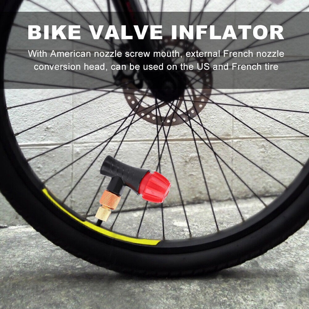 Bicycle Adapter Pump Mini Portable Air Inflator Tire Dual