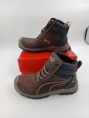 PUMA Tornado Brown CTX Mid Boots Mens Brown Waterproof Work Safety Size 9.5