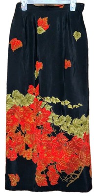 Women's Ellen Figg Black Floral Print Skirt Size 10