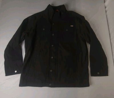 #ad Craftsman Canvas Chore Coat XL Black Fleece Lined Teflon Water Repellent Jacket $59.99
