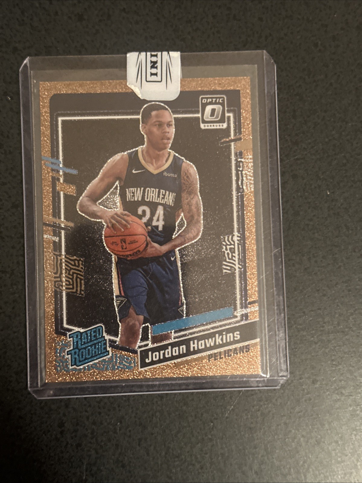 2023-24 Donruss Optic #238 Jordan Hawkins Copper Glitter Prizm Rated Rookie 1/99