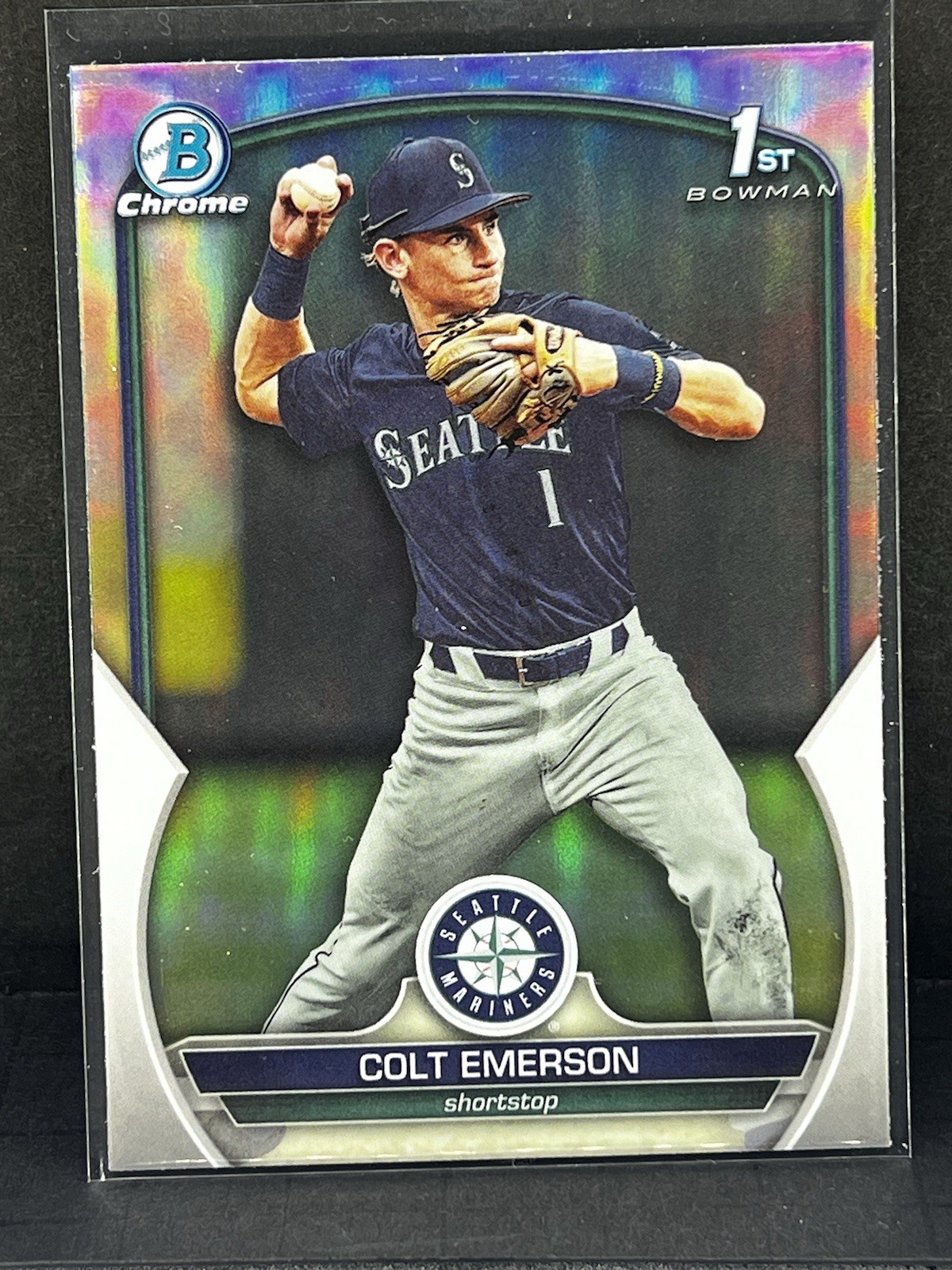 2023 Bowman Draft Colt Emerson Chrome Refractor 1st #BDC-42 Mariners
