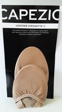 Capezio Leather Pirouette II Dance Shoe Tan Turners Turn And Kick Half Soles XS