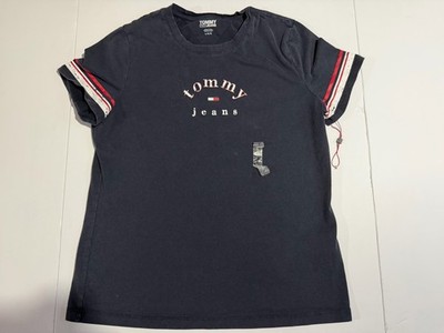 Tommy Jeans Hilfiger Women s Logo Graphic T-shirt Short Sleeve Size L