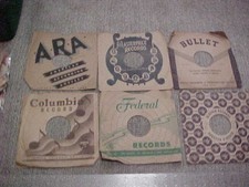 lot of 6 six  78 RPM 10" company Sleeves No Records /all different 3