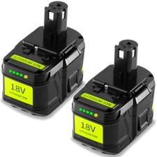 2x 9.0Ah Lithium-ion Battery for Ryobi 18Volt ONE Plus P102 P108 P197 P100 P107