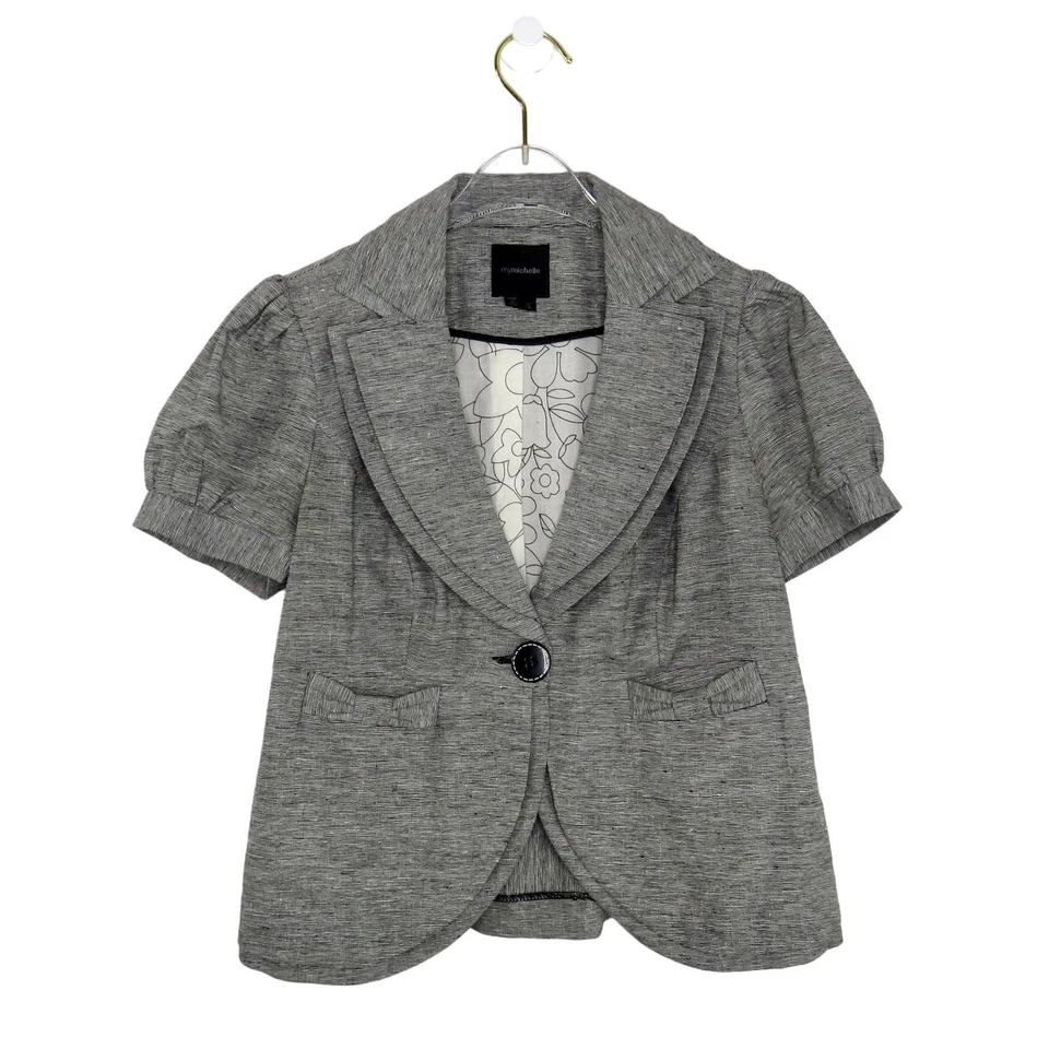 My Michelle Gris Falda Traje 2 Piezas Mujer Traje Profesional Blazer y Falda Foto 3 de 4