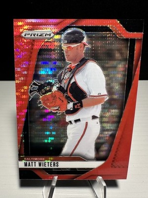 Matt Wieters Red Pulsar Prizm #/399 2025 Panini Prizm #241 Baltimore Orioles