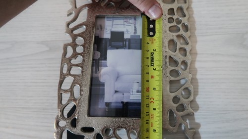 CIMC Home Ocean Coral Picture Frame Set of 3 Silver Metal Coastal Reef Design - Picture 7 of 21
