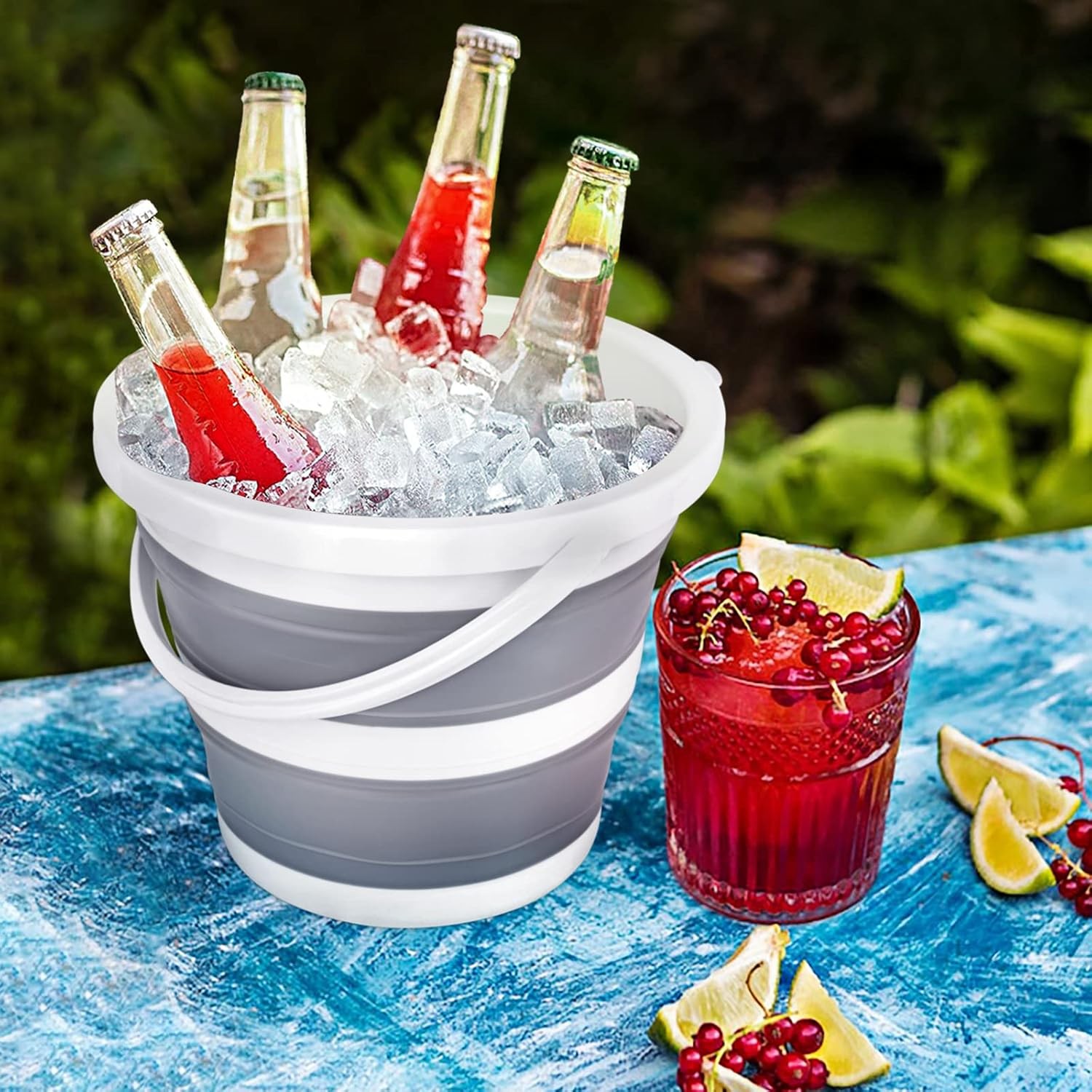 Foldable 5L Cleaning Bucket for Household, Car, Camping, Beach