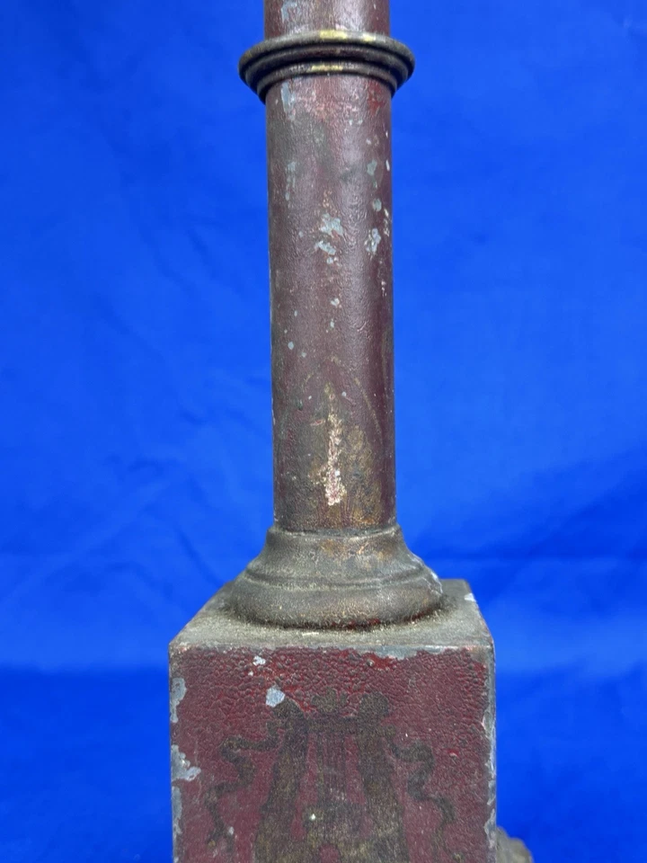 Escasa lámpara y pantalla "ESTAÑO" C.1915, temprana "Hecha en Francia para BIGELOW & KENNARD" Foto 3 de 4