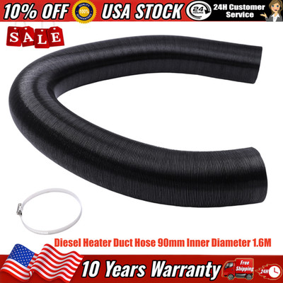 Hot Air Diesel Heater Ducting Hose 90mm Duct Pipe For Webasto Eberspaecher US