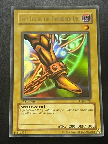 Left Leg of the Forbidden One LOB-E098 Ultra Rare 1st Edition LP Yugioh