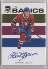 2023-24 Upper Deck The Cup The Basics Owen Beck #B-BK Auto 14zh