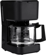 Amazon Basics 5-Cup Drip Coffee Maker Glass Pot AutoShut-Off Remove Filter Black