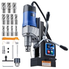 ZELCAN 1550W Magnetbohrmaschine Drehbar Tischbohrmaschine mit 11 Bohrer 12-27mm