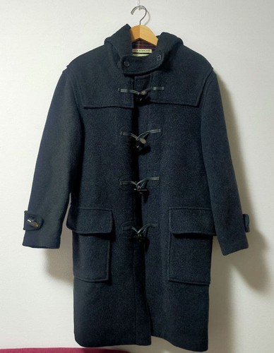 Gloverall, Gloverall 90s Duffle Coat Black Wool Cashmere Blend Size 38 Made in England JP!!