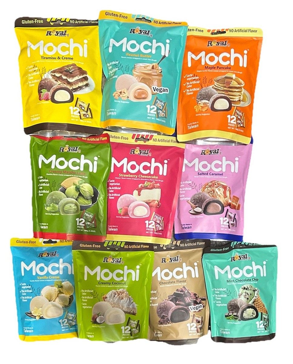 Royal Family Mochi 180g Rice Cakes w/ Assorted Flavors 12 Pcs Individually wrap