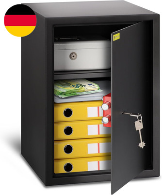 HV50K Möbeltresor Mit Schlüssel, 50X35X35Cm (Hxbxt), Tresor Für Zuhause, Safe Bo