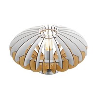 Tischlampe Nachttischlampe Stahl In Nickel-Matt Holz In Natur, Weiss E27 Fassung