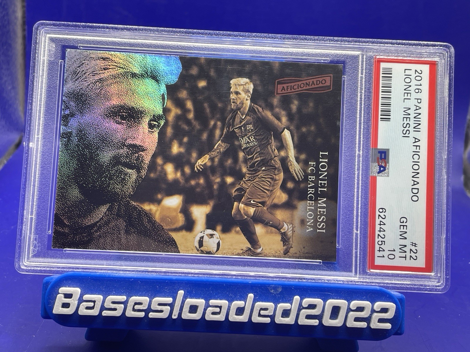 2016-17 Panini Aficionado - Lionel Messi #22 PSA 10 FC Barcelona view 1