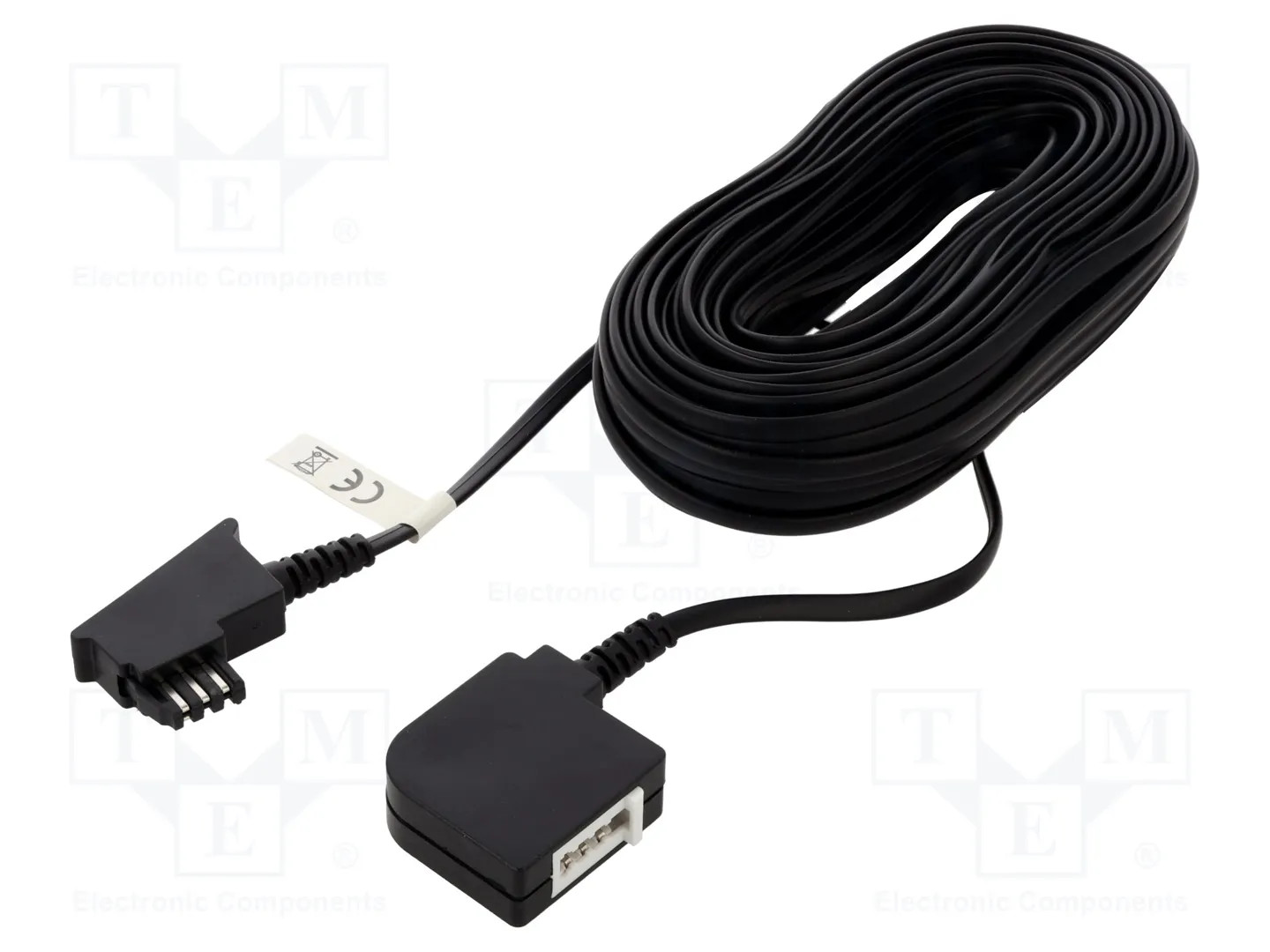 Wentronic Noir Goobay - Rallonge De Câble De Téléphone - Tae-F (F) Pour Tae-F (M) - 15 M - Incliné - Image 2