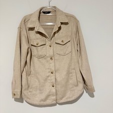 Member's Mark Women's Shacket Relaxed Fit Side Entry Pockets Toasted Heather M