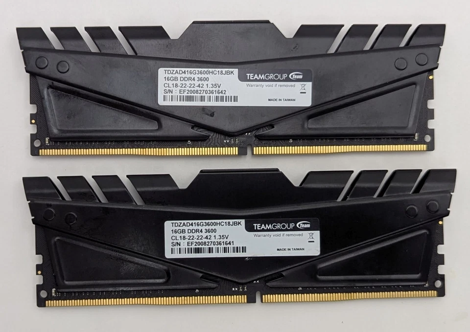 Team Group T-Force Dark Za 32GB Kit 2x16GB DDR4 3600MHz RAM TDZAD416G3600HC18JBK - Image 4 of 4