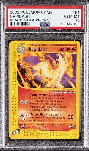 2002 Pokemon Game Black Star Promo #51 Rapidash