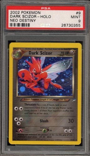 Dark Scizor (Unlimited) graded PSA 9 for sale on eBay