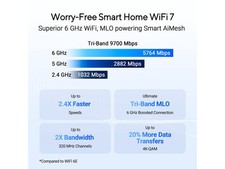 RT-BE92UTri-band WiFi 7 Router, supports new 320MHz bandwidth 4096-QAM, ASUS