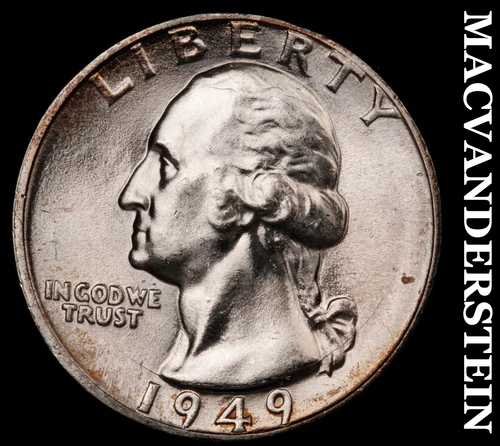 1949-D Silver Washington Quarter - Choice Gem Brilliant Unc  Lustrous  #i6449