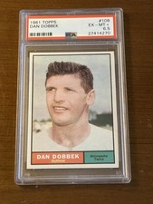 1961 Topps Baseball Dan Dobbek PSA 6.5 EX-MT+ Minnesota Twins Card #108