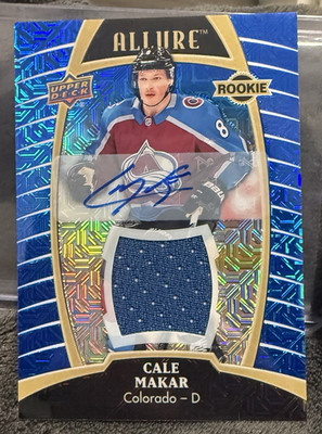 Upper Deck 2019-20 Allure Cale Makar #80 Rookies Blue Line Auto Jersey /99