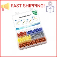 240 Pcs Electrical Wire Connectors Screw Terminals - Twist Nuts Caps Wire Connec