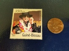Michael Jackson Singer Performer Entertainer Guine-Bissau 2001 Perforated Stamp