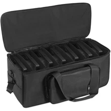 DJ Par Light Bag Padded Par Lights Carry Bag 8 With Inner Dividers 29.5 x 10....