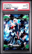 ‼️CHASER‼️ PANINI PRIZM FIREWORKS GREEN ICE DRAKE MAYE ROOKIE PSA 10 READ DESC