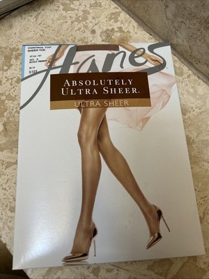 Hanes  Absolutely Ultra Sheer Control Top Pantyhose Sz D Barely There 707
