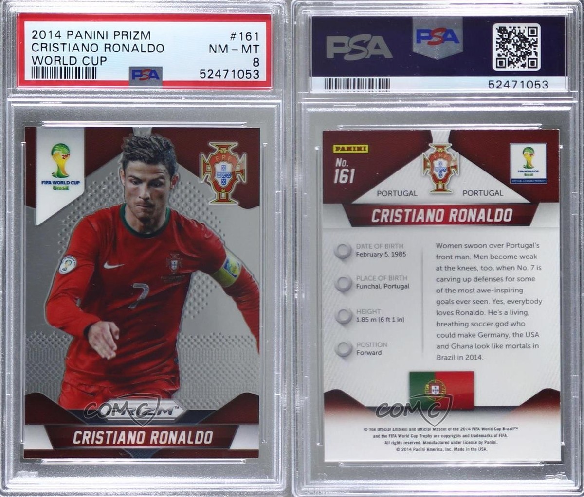2014 Panini Prizm World Cup - Cristiano Ronaldo #161 for sale