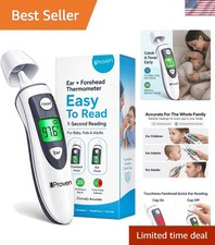 High Accuracy Ear and Forehead Thermometer for Adults  Children - 20 Memory