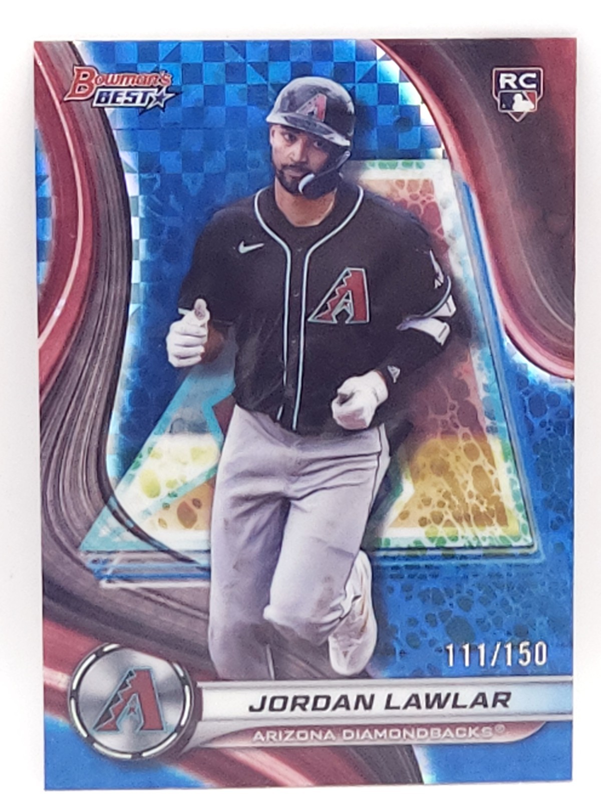 2024 Bowman's Best Jordan Lawlar #4 Blue X-Fractor /150 (RC) Arizona Diamondback