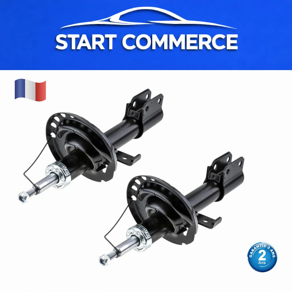 Jeu d'amortisseurs avant Clio III pression de gaz pour une tenue de route rigoureuse