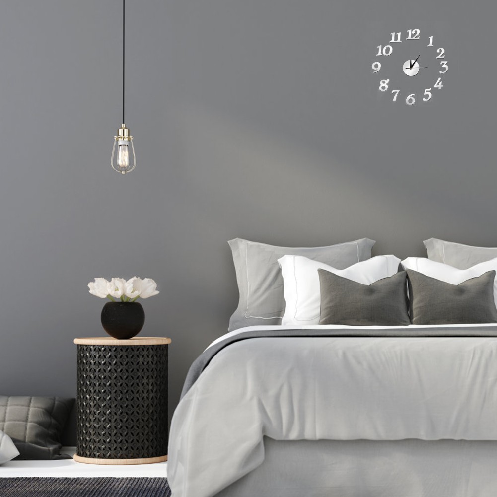 Frameless Wall Clock Stylish DIY Design For Living Room Decor Trending
